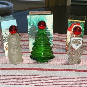 Vintage Avon Christmas perfume bottles